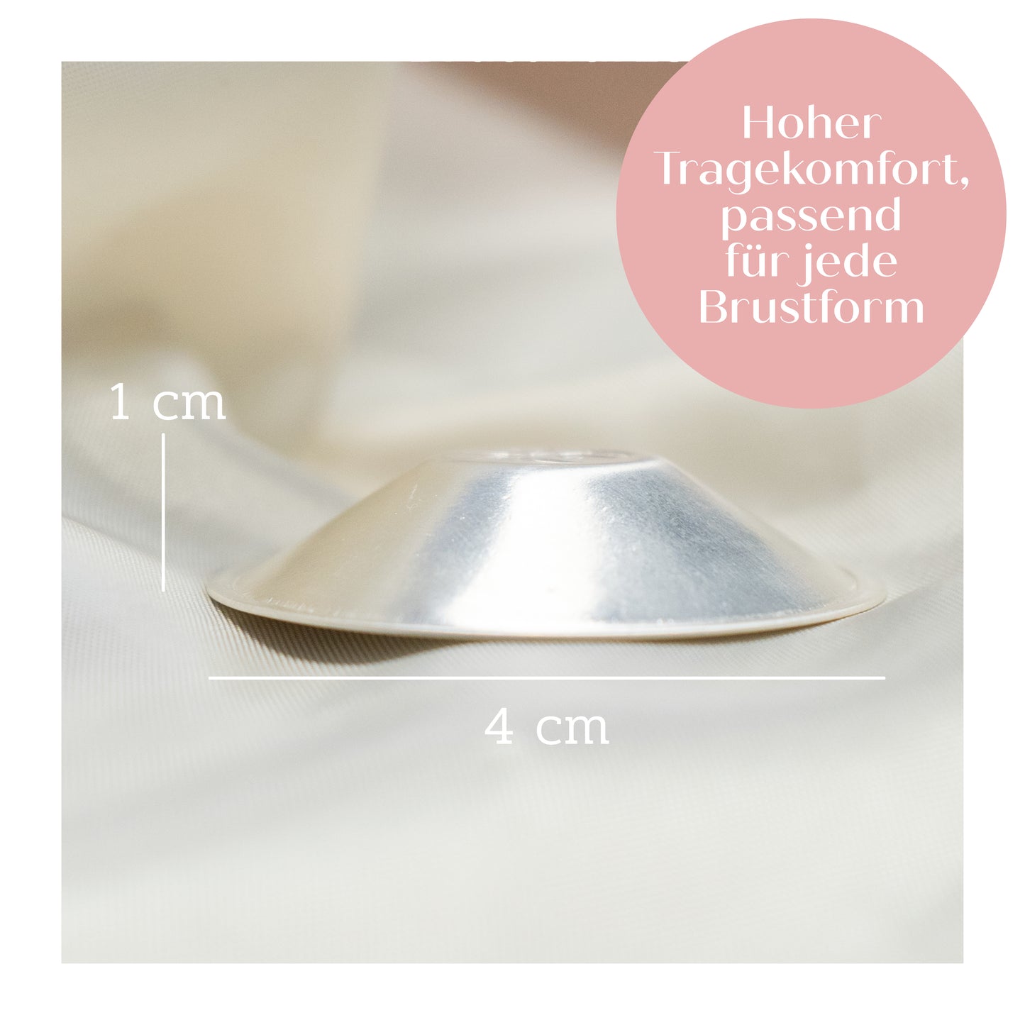 NipFix Silberhütchen für wunde Brustwarzen nach dem Stillen, TÜV-zertifiziertes 999er Feinsilber, Made in Germany, 2er Set